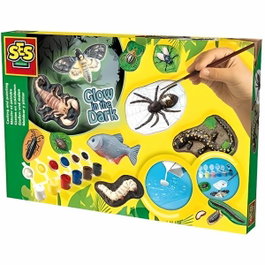 SES Creative Kit de moulage et peinture Animaux effrayants avec peinture Glow in the Dark