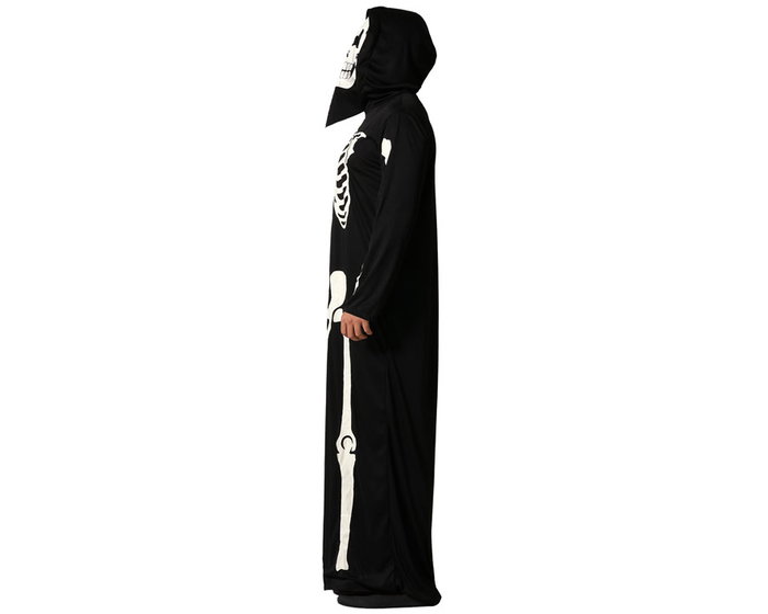 Atosa Déguisement Mono de Squelette Phosphorescent avec Capuche pour Homme Adulte XXL
