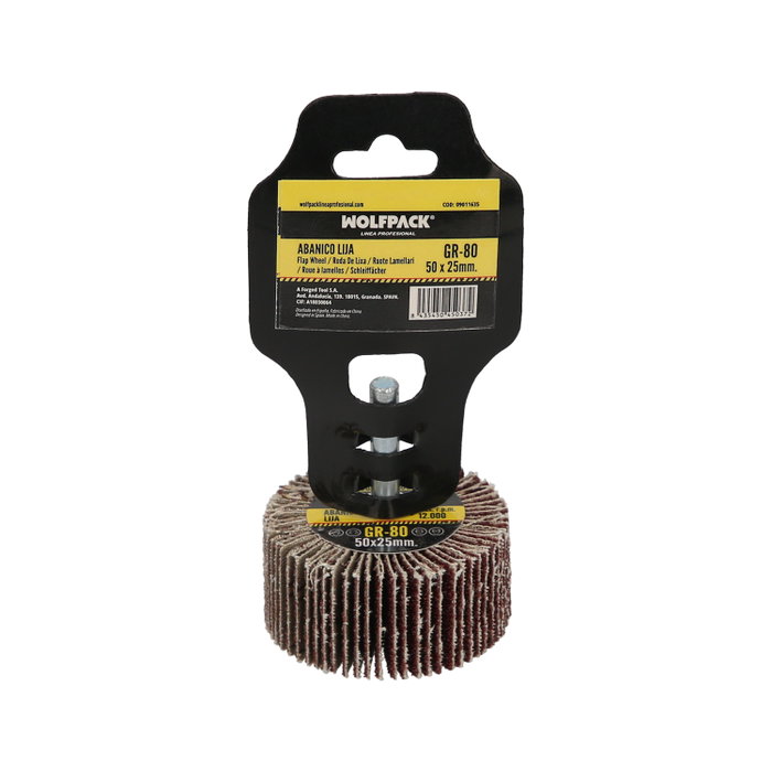 WOLFPACK LINEA PROFESIONAL Abanico Lija Grain 80 50x25mm WOLFPACK LINEA PROFESIONAL Abanico Lija Grain 80 50x25mm
