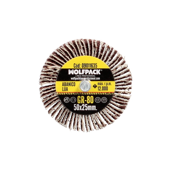 WOLFPACK LINEA PROFESIONAL Abanico Lija Grain 80 50x25mm WOLFPACK LINEA PROFESIONAL Abanico Lija Grain 80 50x25mm