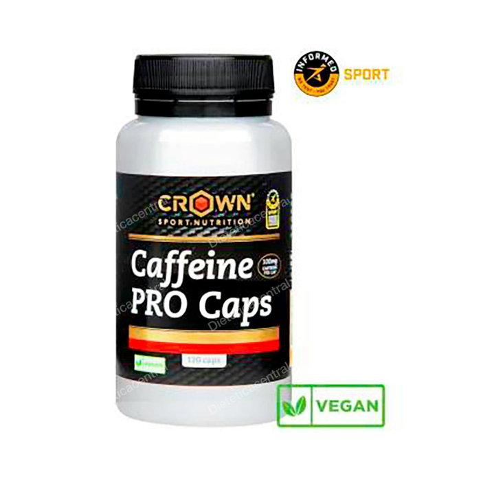 Crown Sport Nutrition Caffeine Pro Caps 100 mg 120 gélules - Complément alimentation caféine anhidre Crown Sport Nutrition Caffeine Pro Caps 100 mg 120 gélules - Complément alimentation caféine anhidre