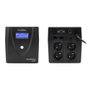 Coolbox Guardian-3 SAI 1200 VA 720 W Onduleur avec AVR et écran LCD, 4 prises Schuko, Protection réseau RJ45 et USB