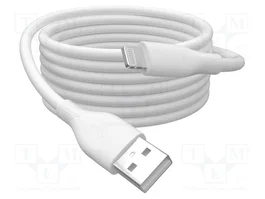 DIGITUS Câble USB 2.0 vers Apple Lightning, 0,5m, blanc