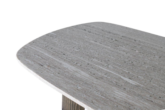 GINER Y COLOMER - Table de salle à manger avec plateau ovale en marbre 180 cm, pieds en aluminium design, style classique