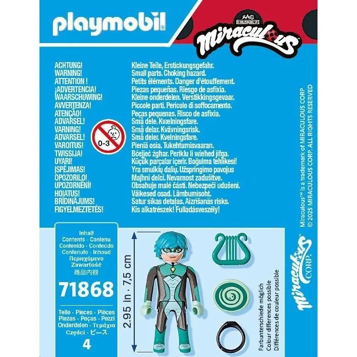 Playmobil 71868 Figurine Viperion de Miraculous - 4 Pièces - Personnage de Dessin Animé - Jouet Enfant dès 4 Ans
