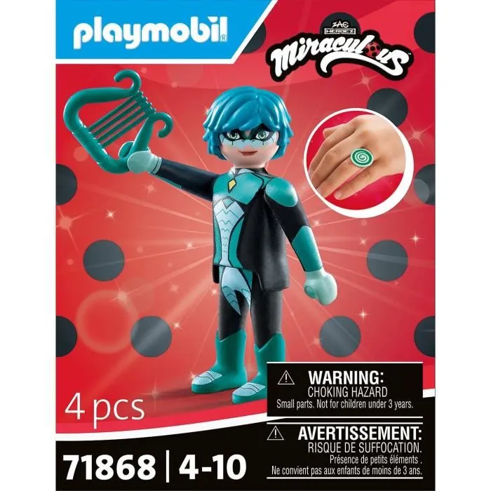 Playmobil 71868 Figurine Viperion de Miraculous - 4 Pièces - Personnage de Dessin Animé - Jouet Enfant dès 4 Ans