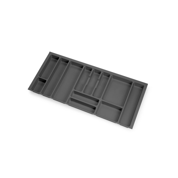 Emuca range-couverts Optima Vertex/Concept, profondeur 500mm, plateau 16mm, module 1.000mm, Plastique, Gris antracite Emuca range-couverts Optima Vertex/Concept, profondeur 500mm, plateau 16mm, module 1.000mm, Plastique, Gris antracite