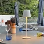 LUMISKY Lampe de table sans fil LED KELLY WHITE - Blanc chaud dimmable - Rechargeable - Aluminium - H38 cm - Pour intérieur et extérieur