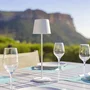 LUMISKY Lampe de table sans fil LED KELLY WHITE - Blanc chaud dimmable - Rechargeable - Aluminium - H38 cm - Pour intérieur et extérieur