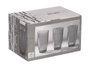 Vivalto Verre haut rayé gris 440 ml – 8x14 cm (Set de 24)
