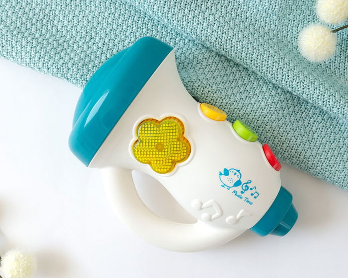 KioKids Trompette Musicale pour Enfants avec Lumières et Sons - Jouet d'Éveil pour Bébé à Partir de 6 Mois - Multicolore KioKids Trompette Musicale pour Enfants avec Lumières et Sons - Jouet d'Éveil pour Bébé à Partir de 6 Mois - Multicolore