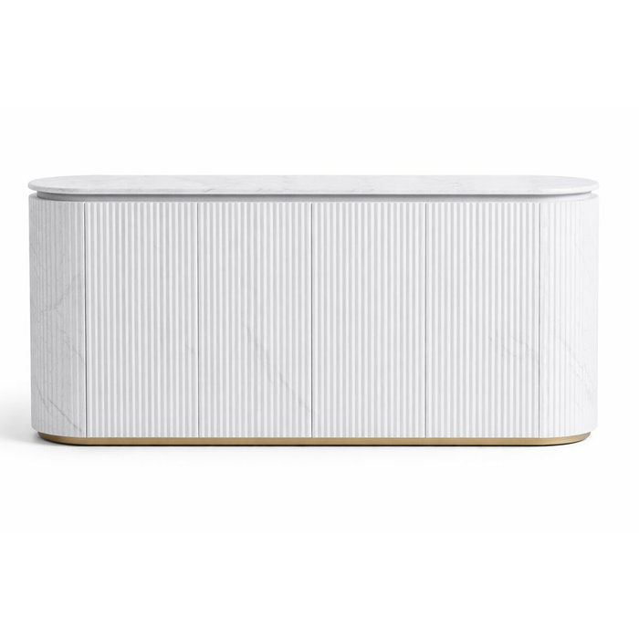 Home ESPRIT Buffet Blanc Granite et Bois MDF 180 x 40 x 85 cm Home ESPRIT Buffet Blanc Granite et Bois MDF 180 x 40 x 85 cm