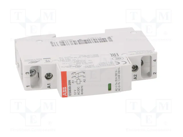 ABB ESB20-20N-14 Contacteur 2-pôles 20A 12VAC/12VDC ABB ESB20-20N-14 Contacteur 2-pôles 20A 12VAC/12VDC