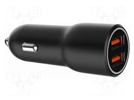 GEMBIRD Chargeur de voiture 36W avec 2 ports USB-A Quick Charge 3.0 noir