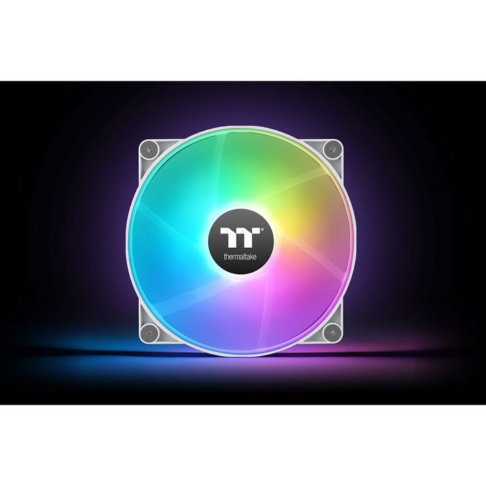 Thermaltake CL-F180-PL20SW-A CT200 - Ventilateur PC ARGB Sync 200 mm avec éclairage RGB adressable, blanc