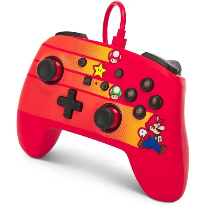 PowerA Manette Filaire Nintendo Switch Speedster Mario Rouge