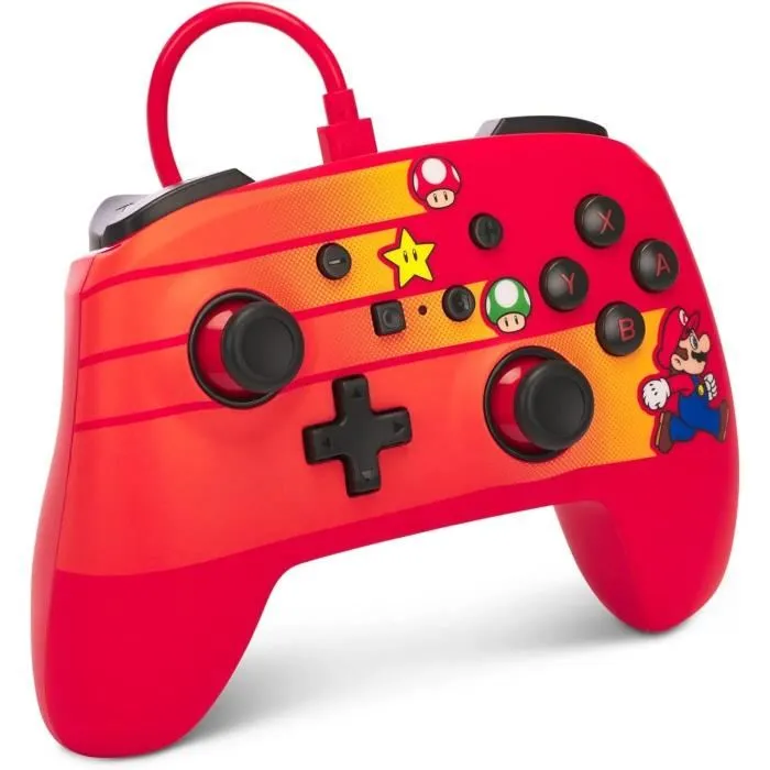 PowerA Manette Filaire Nintendo Switch Speedster Mario Rouge