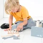 Roba - Boîte à outils enfant en bois 22 pièces - Marteau, clé, tournevis, écrous et vis - Naturel, gris et blanc - Certifié EN 71