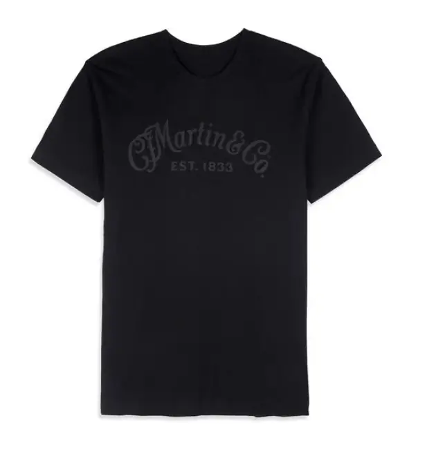 Martin T-shirt Martin Logo Tone And Tone - Noir (M) Taille unisexe 100% coton ringspun Martin T-shirt Martin Logo Tone And Tone - Noir (M) Taille unisexe 100% coton ringspun
