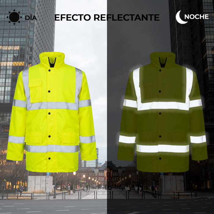 Wolfpack LINEA PROFESIONAL Parka de haute visibilité imperméable Jaune flúor XL Wolfpack LINEA PROFESIONAL Parka de haute visibilité imperméable Jaune flúor XL