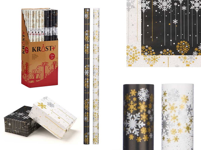 Krist+ Rouleau Papier Cadeau 70 x 200 cm Motif Noël assorti (Set de 50) Krist+ Rouleau Papier Cadeau 70 x 200 cm Motif Noël assorti (Set de 50)