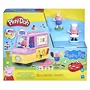 Play-Doh - Jouet Peppa Pig - Camion de glaces avec figurines Peppa et George et 5 pots de pâte à modeler atoxique - À partir de 3 ans