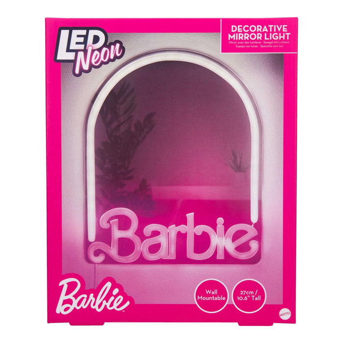 Paladone Miroir Mural Barbie avec Éclairage LED Néon Rose