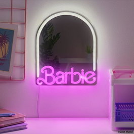 Paladone Miroir Mural Barbie avec Éclairage LED Néon Rose