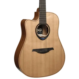 LAG Guitare Acoustique Dreadnought Cutaway A/E Blue Wave 2 - Gaucher