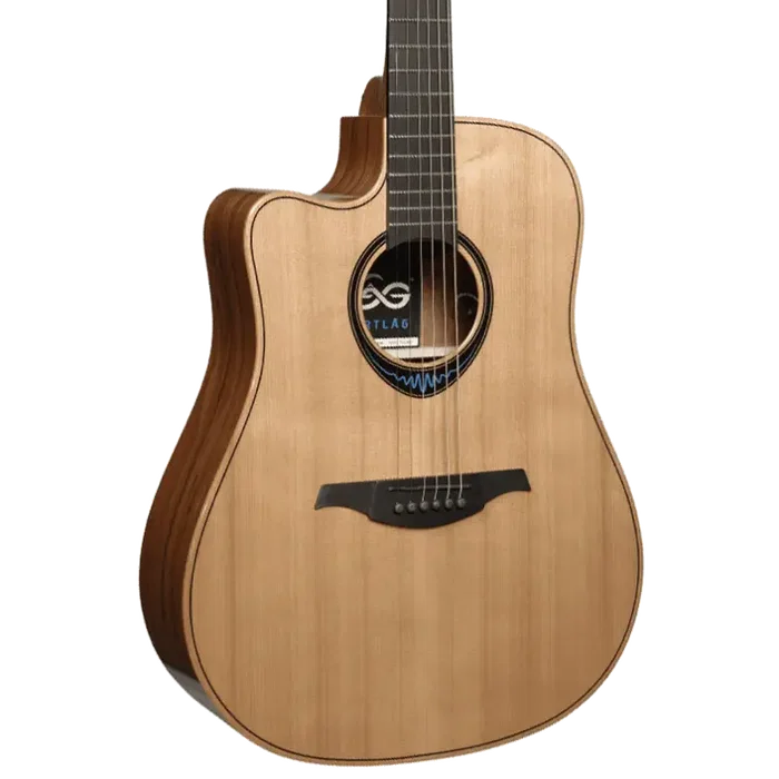 Lâg Guitare Acoustique Folk Dreadnought Cutaway pour Gauchers A/E Blue Wave 2 Lâg Guitare Acoustique Folk Dreadnought Cutaway pour Gauchers A/E Blue Wave 2