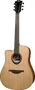 Lâg Guitare Acoustique Folk Dreadnought Cutaway pour Gauchers A/E Blue Wave 2