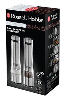 Russell Hobbs 23460-56 Moulin à Poivre et Sel Classics avec Broyeur Céramique Réglable, pour Herbes et Épices