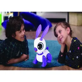 Lexibook Power Rabbit Mini - Robot jouet interactif pour enfant avec effets d'éclairage et sonores, commande par applaudissements, fonction karaoké