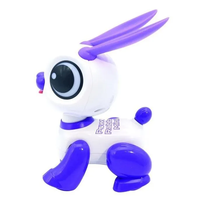 Lexibook Power Rabbit Mini - Robot jouet interactif pour enfant avec effets d'éclairage et sonores, commande par applaudissements, fonction karaoké