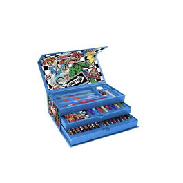 Cerdá Set de papeterie colorable Avengers - Maletin 26 x 10 x 13 cm - Bleu - À partir de 3 ans
