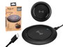 Argon Chargeur sans fil rond noir 10 cm x 1,5 cm x 10 cm avec câble USB-C (Set de 12)