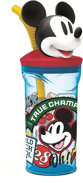 Stor Figurita 3D Mickey True Champions 360 ml - Verre à motif Mickey Mouse, 3D Stor Figurita 3D Mickey True Champions 360 ml - Verre à motif Mickey Mouse, 3D
