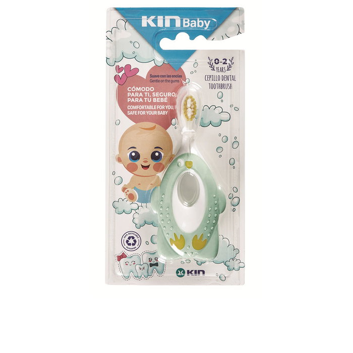 Kin Brosse à dents BABY 1 unité Brosse à dents pour bébé de 0 à 2 ans poils extra-doux tête compacte capuchon protecteur Kin Brosse à dents BABY 1 unité Brosse à dents pour bébé de 0 à 2 ans poils extra-doux tête compacte capuchon protecteur