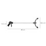 WOLFPACK LINEA PROFESIONAL Pinza de 88 cm en aluminium avec ventouses