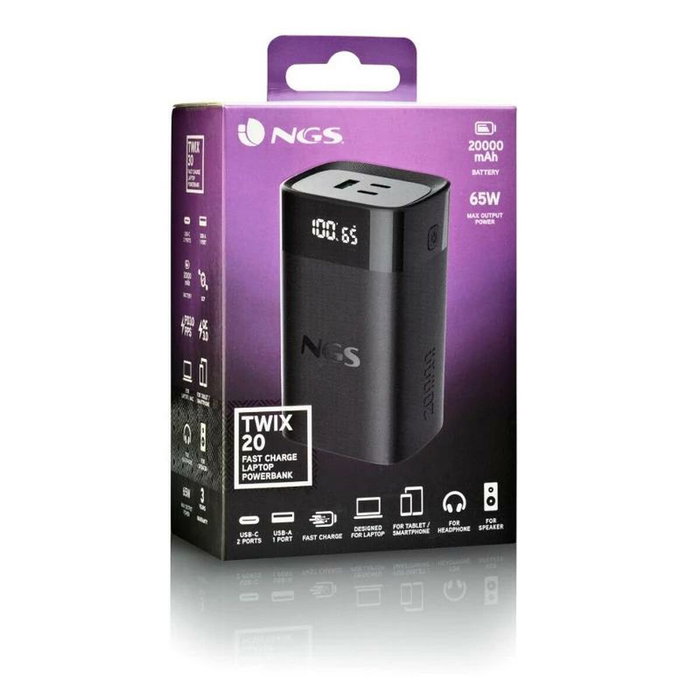 Powerbank NGS NGS TWIX20 Noir 20000 mAh