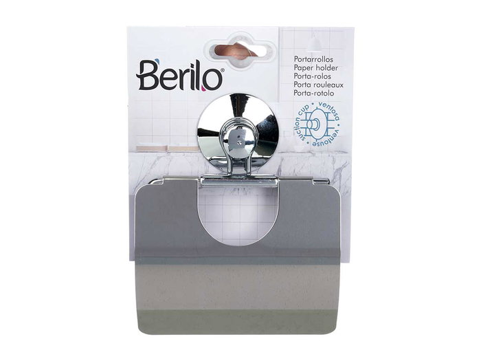 Berilo Porte-Rouleau Papier Toilette Acier avec Couvercle à Ventouse 13,5x17x3 cm Métal (Set de 12) Berilo Porte-Rouleau Papier Toilette Acier avec Couvercle à Ventouse 13,5x17x3 cm Métal (Set de 12)