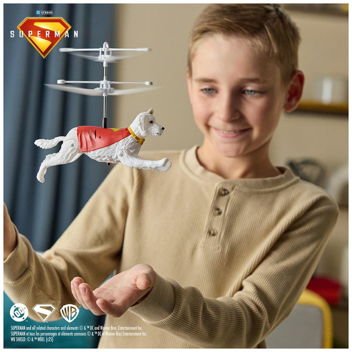 Spin Master Figura DC Comics Krypto Le Super Chien Volant - Jouet Volant de 19 cm avec Recharge USB, pour Enfants de 4 Ans et Plus