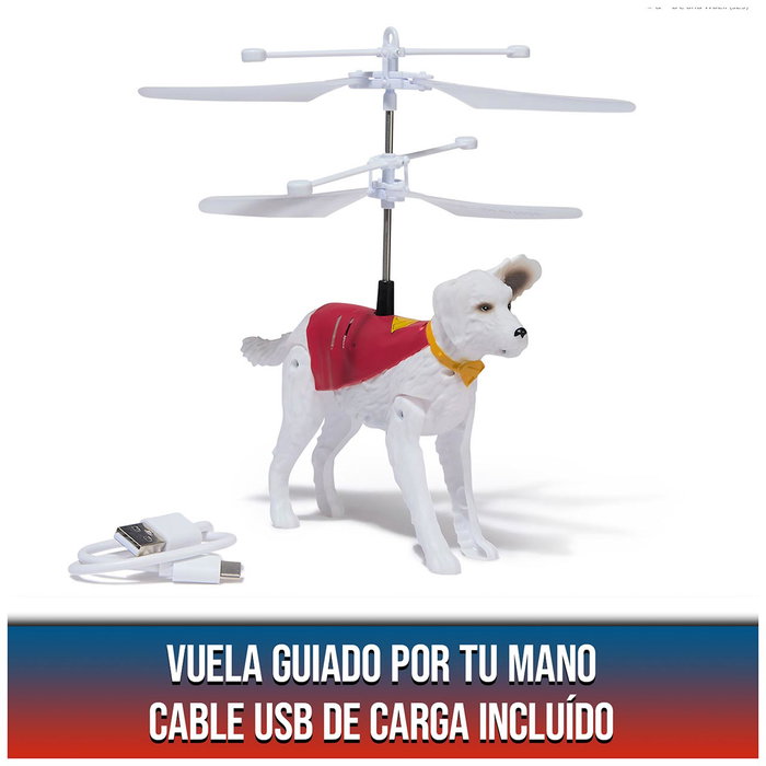 Spin Master Figura DC Comics Krypto Le Super Chien Volant - Jouet Volant de 19 cm avec Recharge USB, pour Enfants de 4 Ans et Plus