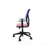 PIQUERAS Y CRESPO Chaise Motilla Synchrone/Traslack Rose Maille Bleu
