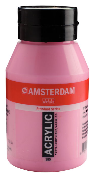 Amsterdam Peinture Acrylique Standard Rose Quinacridone Clair 385, 1000 ml Amsterdam Peinture Acrylique Standard Rose Quinacridone Clair 385, 1000 ml