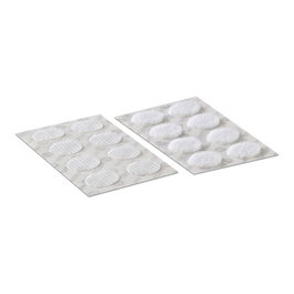 Velcro Cercles adhésifs hook&loop Ø16 mm, blancs, 16 paires