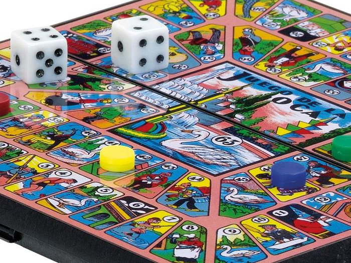 Cayro - Oca Magnétique Petit, Jeu de société magnétique pour enfants à partir de 3 ans (5 ans recommandé), en plastique, pour 2 joueurs