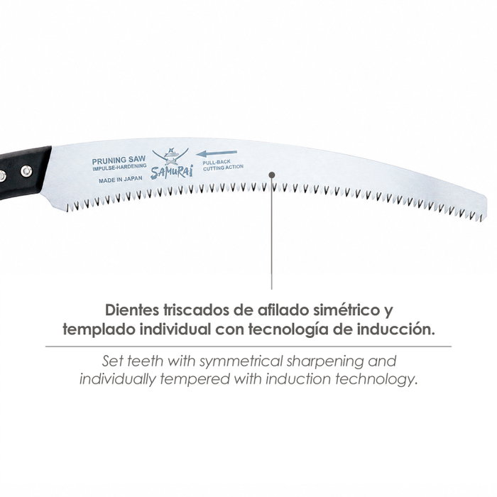 SAMURAI Scie courbe c-330-lh avec manche en plastique 330 mm SAMURAI Scie courbe c-330-lh avec manche en plastique 330 mm