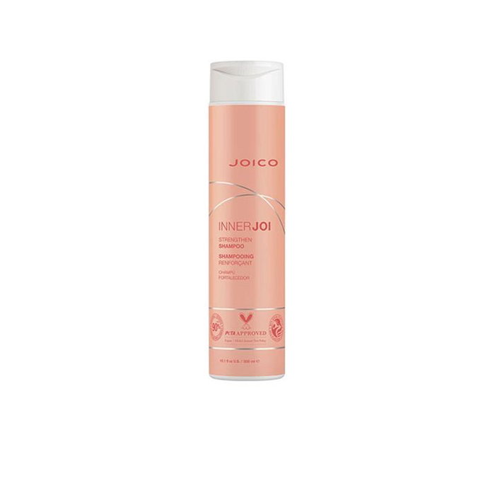 Joico Shampooing Fortifiant Inner Joi Strengthen pour cheveux abîmés avec protéine végétale et huile de coco - Flacon de 300 ml Joico Shampooing Fortifiant Inner Joi Strengthen pour cheveux abîmés avec protéine végétale et huile de coco - Flacon de 300 ml