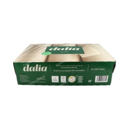 DALIA Papier Hygiénique Double Couche Non Blanchi 6 Rouleaux Bio